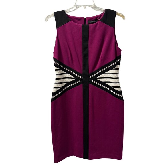 Ivanka Trump Womens Sleeveless Colorblock Sheath Dress Size 14 - Picture 1 of 12